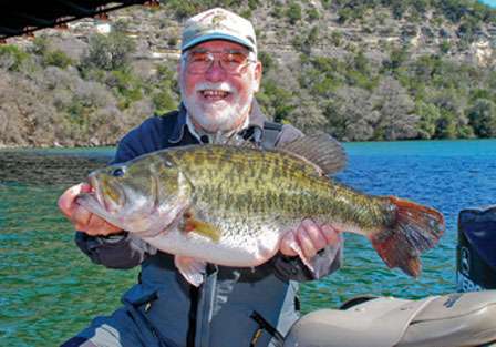 <p>
	Carl Adkins</p>
<p>
	13 pounds, 2 ounces<br />
	Lake Austin, Texas<br />
	4 1/2-inch Grande Bait Co. Rattlesnake</p>
