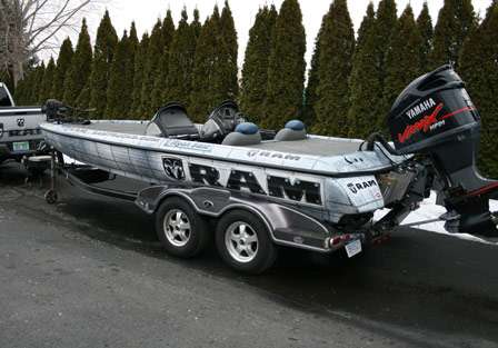 Said picked up his new boat wrap to get ready to fish the 2011 Elite Series.