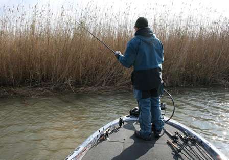 Once on the Delta, there was a lot of ground to cover on a frigid Friday of fishing.