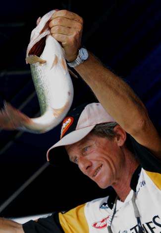 <b>10 to 1:</b> Kevin Wirth will catch an 8-pound-or-larger bass during practice.
