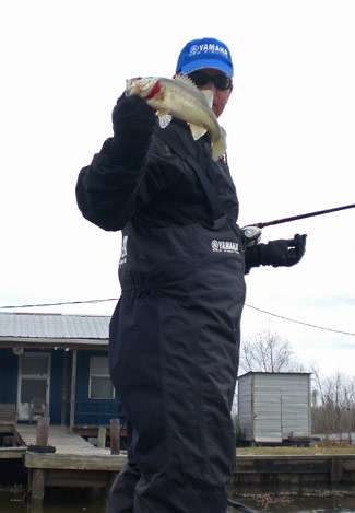 A fish this size isn't going to do much to change Pace's mind of where he's going to spend the tournament.