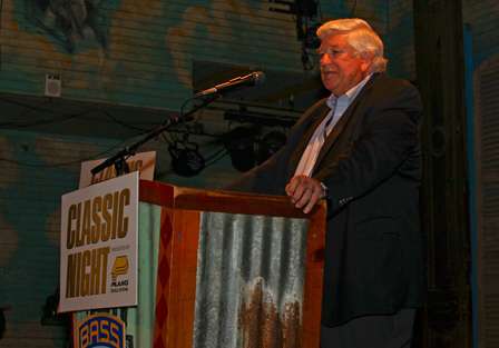 Don Logan spoke of his personal passion for bass fishing and hopes for the future of B.A.S.S. tournament fishing.
