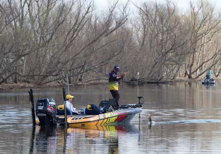 A better bass makes a surge close to the boat in Bayou Black on Friday.
