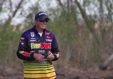 With the warming weather, Randall Tharp had a hard time adjusting to the fish movement.