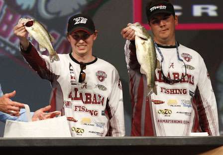 Alabama anglers weigh their catch.