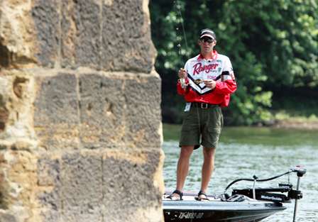 Many of the bass in Martens' second-place creel in Pittsburgh came from around bridge pilings.