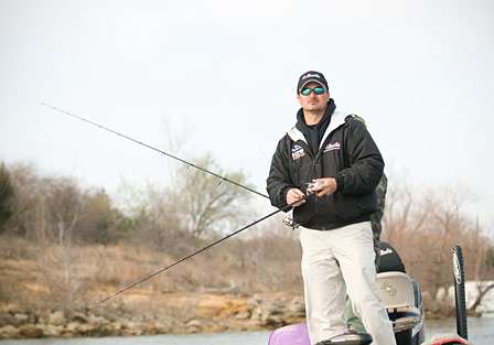 McCaghren is an Elite Series angler who volunteered his boat to fish the event.