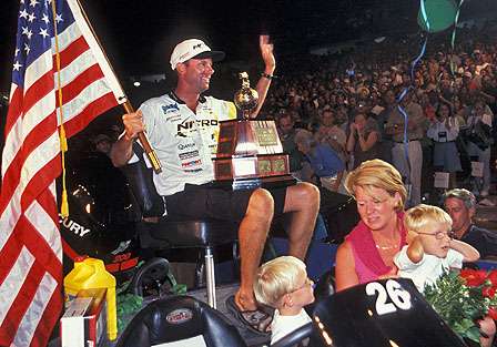 VanDam takes a victory lap after winning his first Classic in 2001.