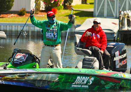 Grigsby was pumped to have his target weight in the live well. Grigsby was hoping to have at least 17-pounds at the end of the day. 