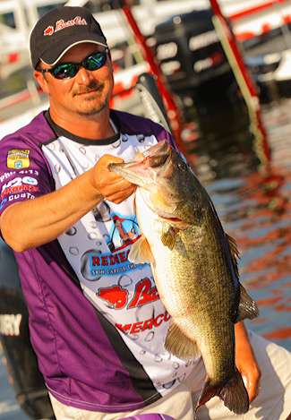 Billy McCaghren, in his first sight fishing tournament, is in fifth place.