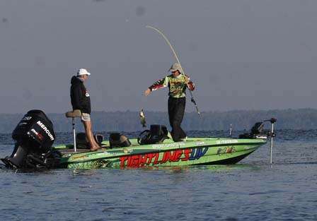 Brent Chapman boats a keeper early Saturday. It wasn't enough to move into the Top 12 for Sunday's finals, however.