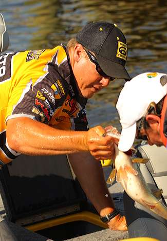 Scroggins is hoping to hook up with some bigger bass on Day Four.