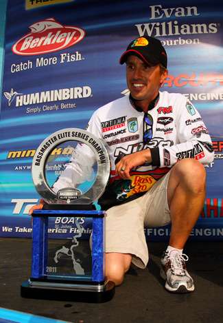 Evers placed second in Toyota Tundra Bassmaster Anger of the Year points last year.