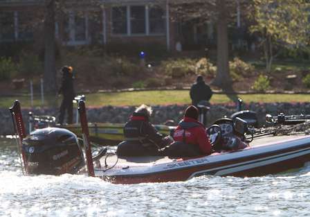 Anglers were rotating in and out of coves all over the lake.