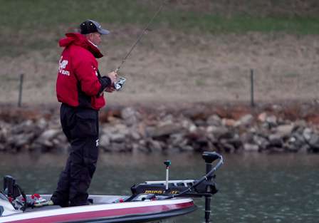Adams was using different techniques when he pulled out this spinning rod and slowed down.