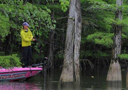 Short fishes the Cypress trees where he found the majority of his fish in the Alabama Charge.