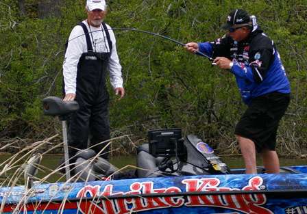 This easy 3-pounder gets swung into the boat without a problem.