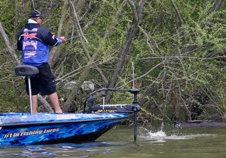 After a short dry spell, Brauer catches yet another fish while flipping and pitching.