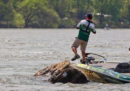 Davy Hite hooks up late on Day Four. 