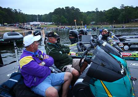 Anglers wait for takeoff on Day One.