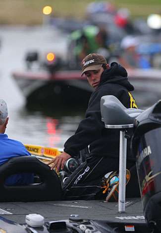 Mike Iaconelli checks his boat over.
