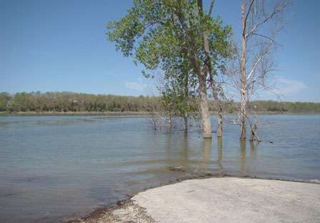 Access ramps in the state park  at Barren River Lake still are covered by several feet of water.
