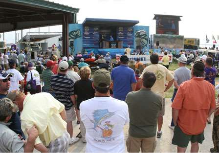 A  large crowd was on hand for the Day One weigh-in.