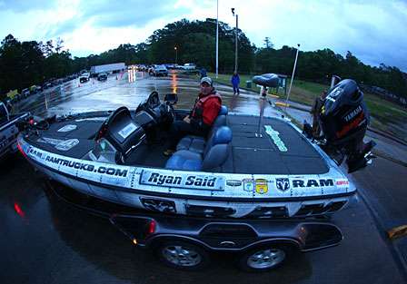Ryan Said launches his boat on Day Two of the TroKar Battle on the Bayou.