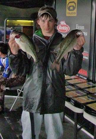 Junior Michael Morris of South Carollina caught his bass on a chatterbait.