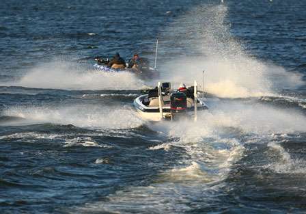 Dean Rojas crashes into Toledo Bend on the take off Saturday morning.