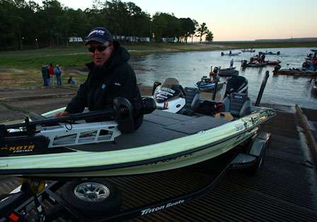 Davy Hite is all smiles as he's launched for the TroKar Battle on the Bayou.