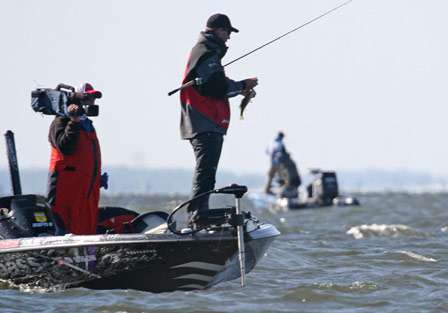 Martens was catching small fish within sight of Randy Howell, who finished Day Two one spot behind him.