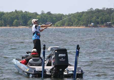 There are a series of humps and channels that set up ideally for jig and Carolina-rig fishing.