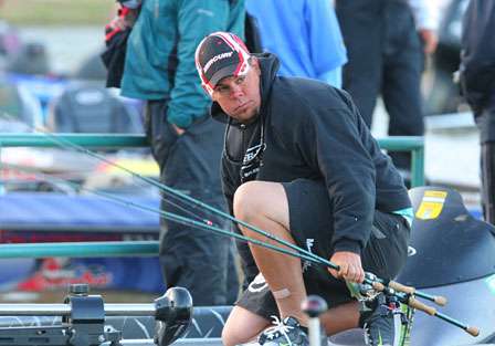 Lane lays his All Star ASR series rods out. 