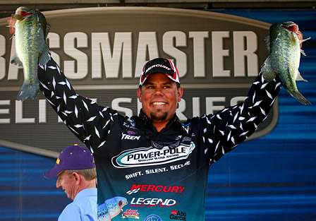 Chris Lane finished fourth in the event, using a jerkbait and Carolina rig to catch the majority of his fish.