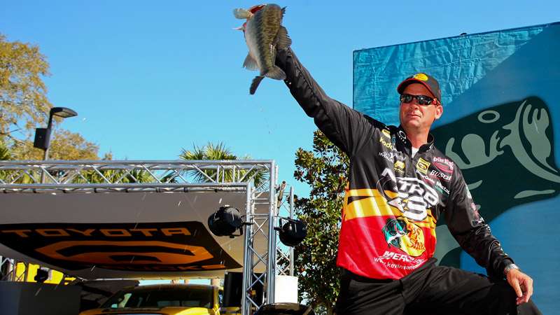 <p>
	With his top finish in 2011 only a fourth, reigning TTBAOY Kevin VanDam still casts a lengthy shadow as he sits third in the race.</p>
