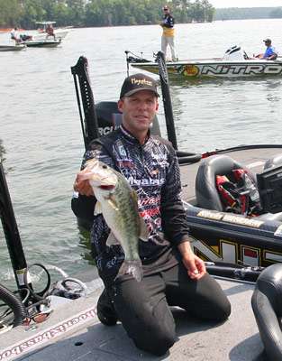 <p>
	Thursday was a good day for Aaron Martens, who caught this big Lake Murray largemouth.</p>

