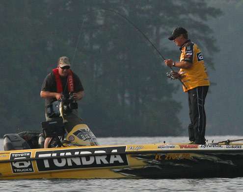 <p>
	Although not a big fish, every ounce will help in his quest to win the Toyota Tundra Bassmaster Angler of the Year award.</p>
