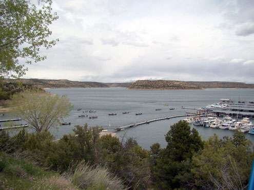 <p>
	Weigh-in site for Western Divisional offers a panoramic view of Navajo Lake in New Mexico.<br />
	 </p>
