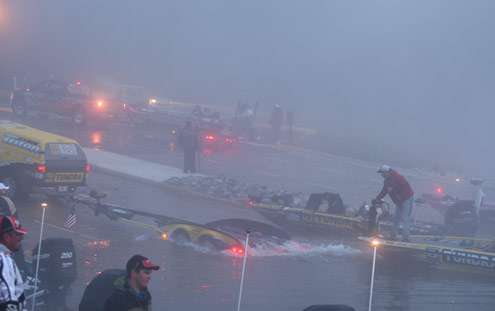 <p>
	Boats continue launching in the heavy fog on Day Two of the Pride of Georgia.</p>

