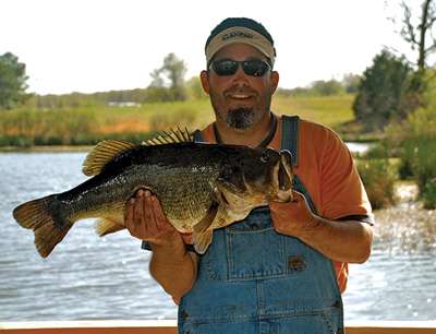 <p>
	<strong>Jason Barnes</strong></p>
<p>
	13 pounds, 4 ounces</p>
<p>
	Lake Fork, Texas</p>
<p>
	Caney Creek Molds Jig (black/blue)</p>
