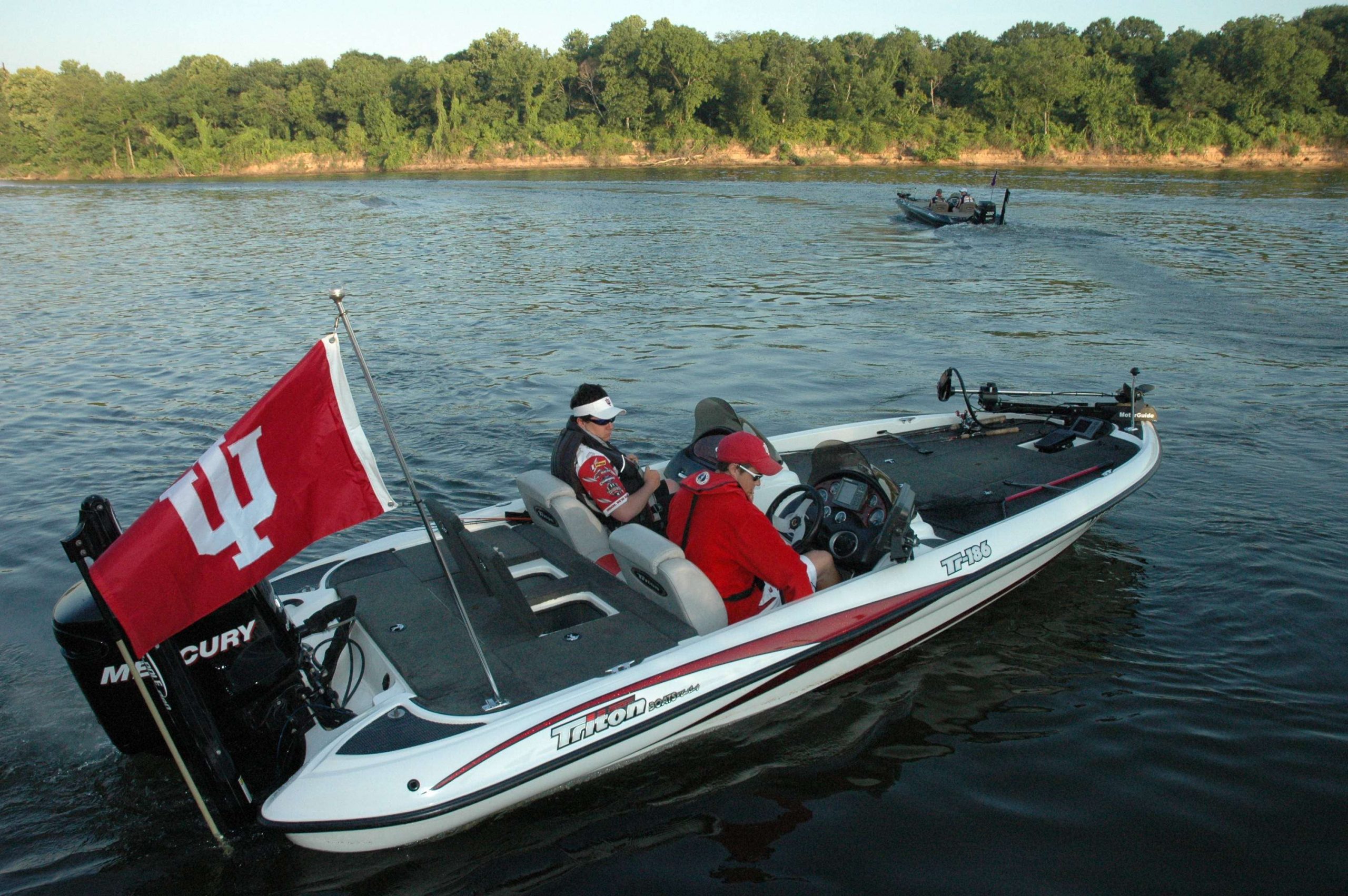 <p>
	The team from Indiana University flies their colors.</p>

