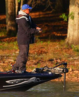 <p>
	Greg Vinson started the day sight fishing close to the launch site.</p>
