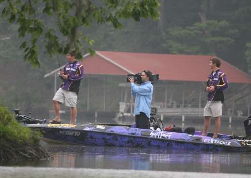 <p>
	East Carolina's Brad Kimrey and Zane Bennett were co-leaders after Day One.</p>
