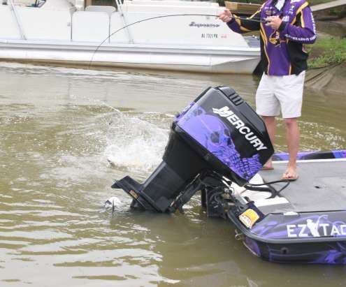 <p>
	By the size of the splash, ECU knew this was a big fish.</p>
