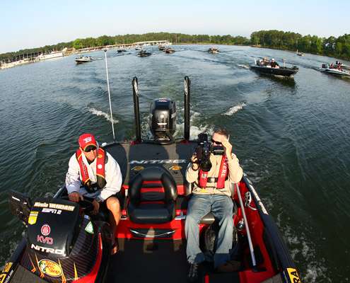 <p>
	With Kevin VanDam sitting in second place going into the final day of the Pride of Georgia, we put photographer James Overstreet on his boat for the first couple hours of Sunday. VanDam struggled, but we got a new perspective of how the best anglers in the world fish a final 12.  </p>
