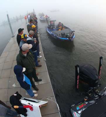 <p>
	The next flight of boats prepares to hit West Point Lake for another day on the water.</p>
