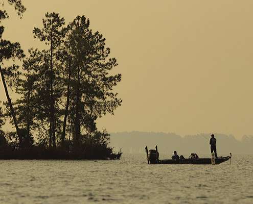 <p>
	A local angler on a main lake island.</p>
