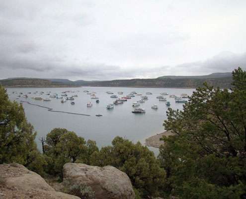 <p>
	Navajo Lake is a popular lake for houseboating, as well as sport fishing.</p>
