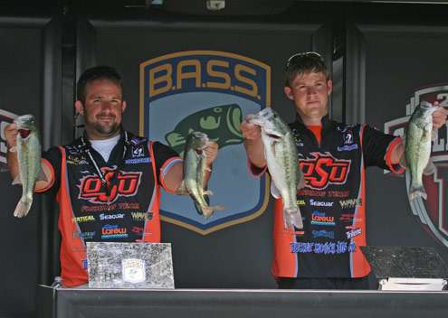 <p>
	Trevor Parks and Chase Edmiston rebounded nicely on Day Two with a limit weighing 9 pounds, 9 ounces.</p>
